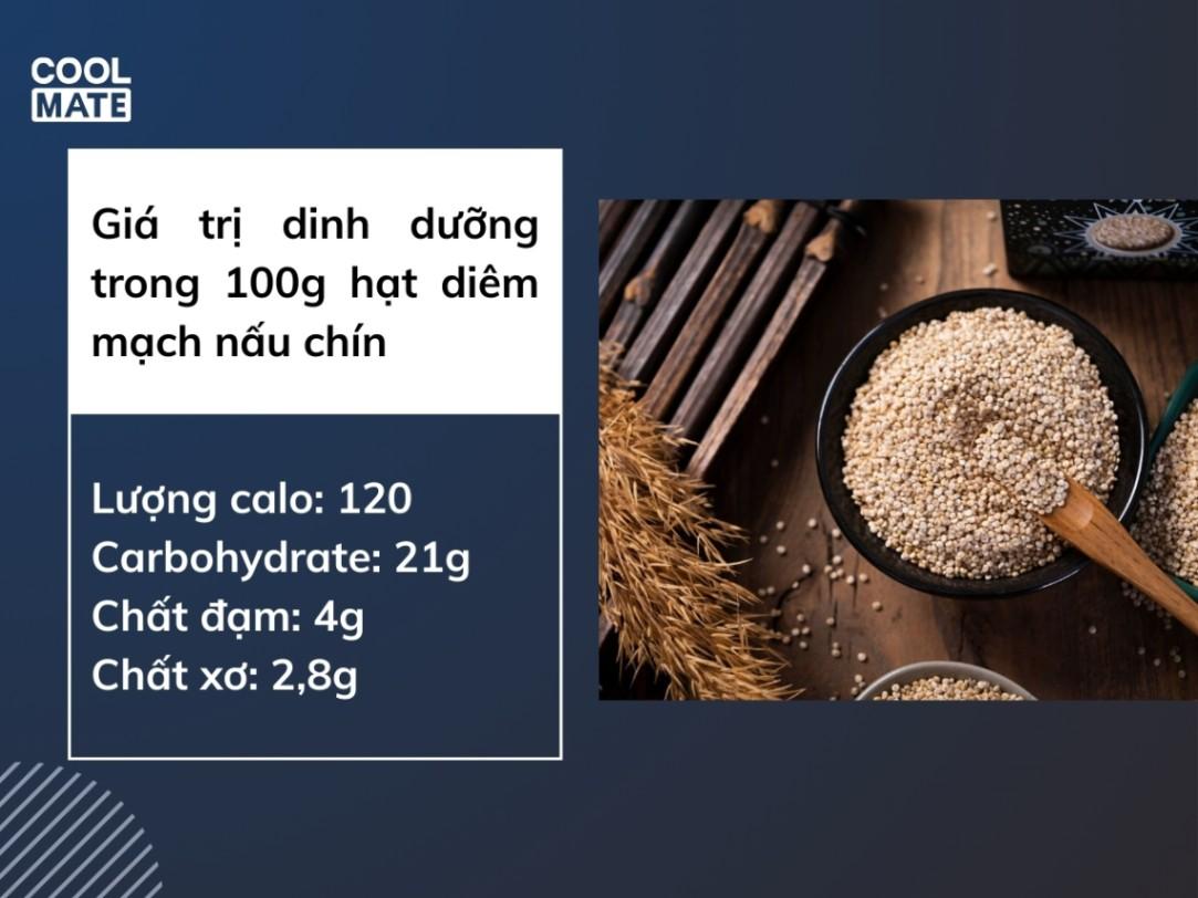 giá trị dinh dưỡng của diêm mạch