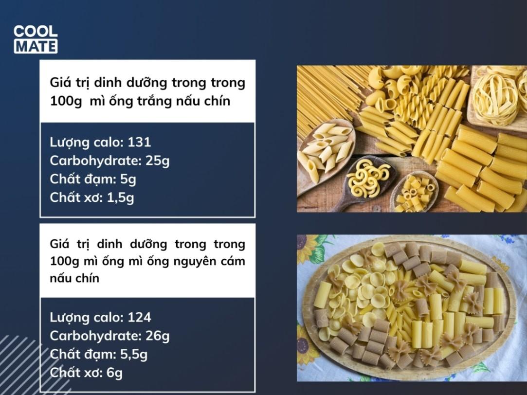 carb trong mì ống cho người chạy bộ