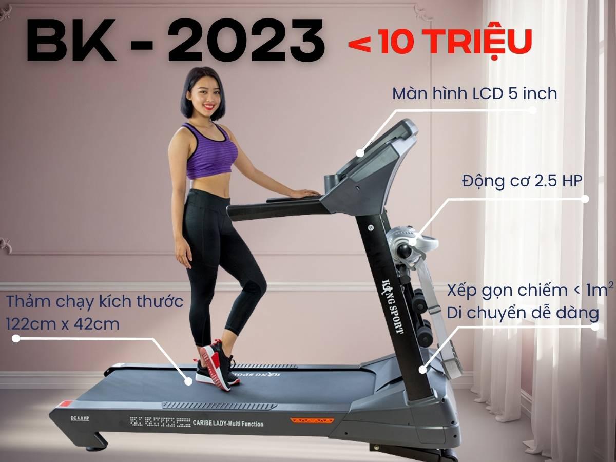 Máy chạy bộ dưới 10 triệu cho người mới, đáp ứng nhu cầu đi bộ và chạy nhẹ tại nhà