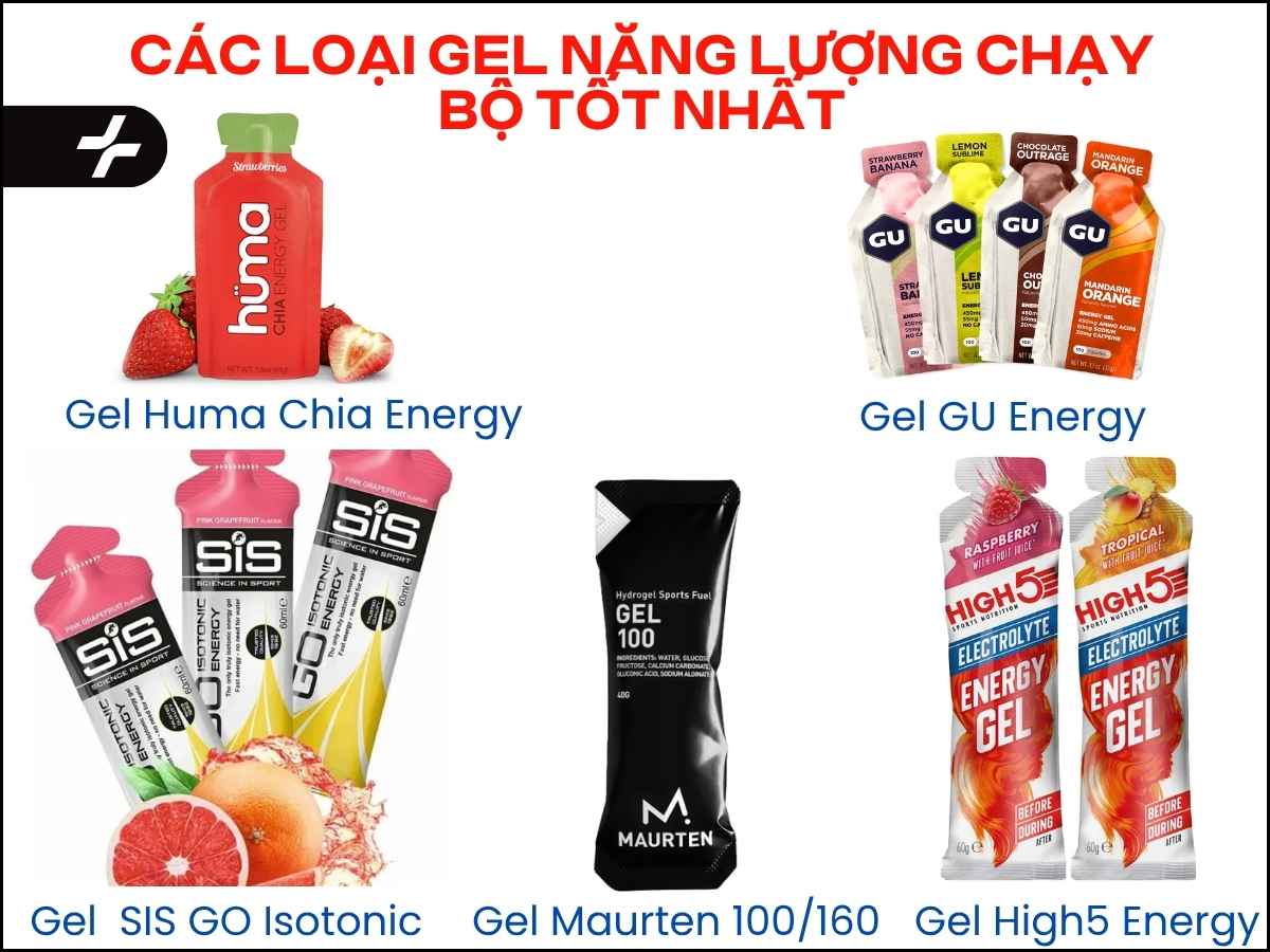 5 loại gel năng lượng phổ biến tại Việt Nam