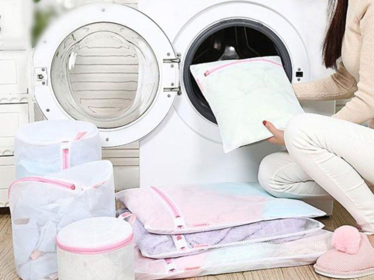 Dùng túi giặt khi giặt quần legging bằng máy