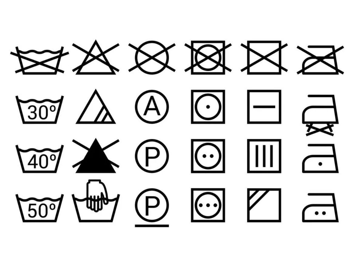 Các ký hiệu giặt ủi phổ biến trên nhãn mác quần short