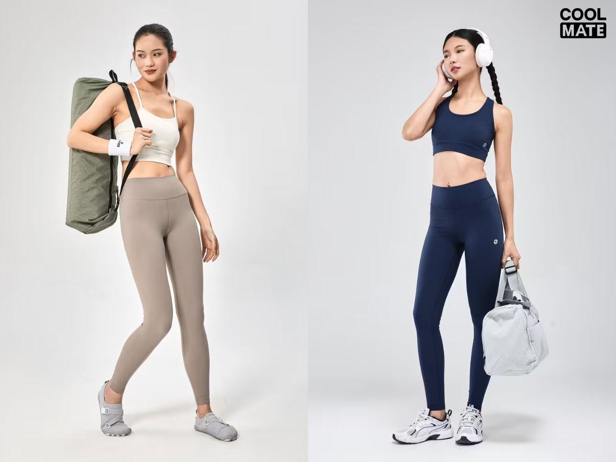 Phối áo bra thể thao và quần legging năng động