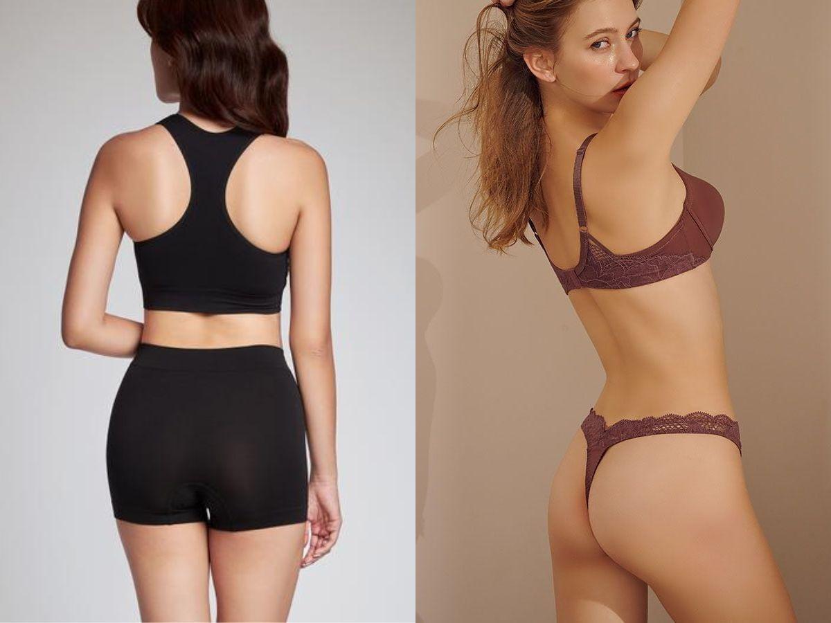 Chọn dáng quần lót phù hợp để mặc cùng legging