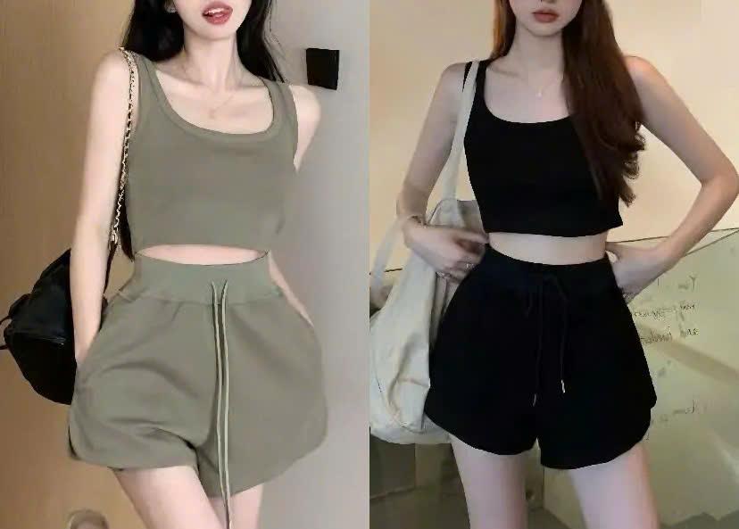 Phối đồ đi chơi mùa hè Áo thun ba lỗ và quần short thể thao