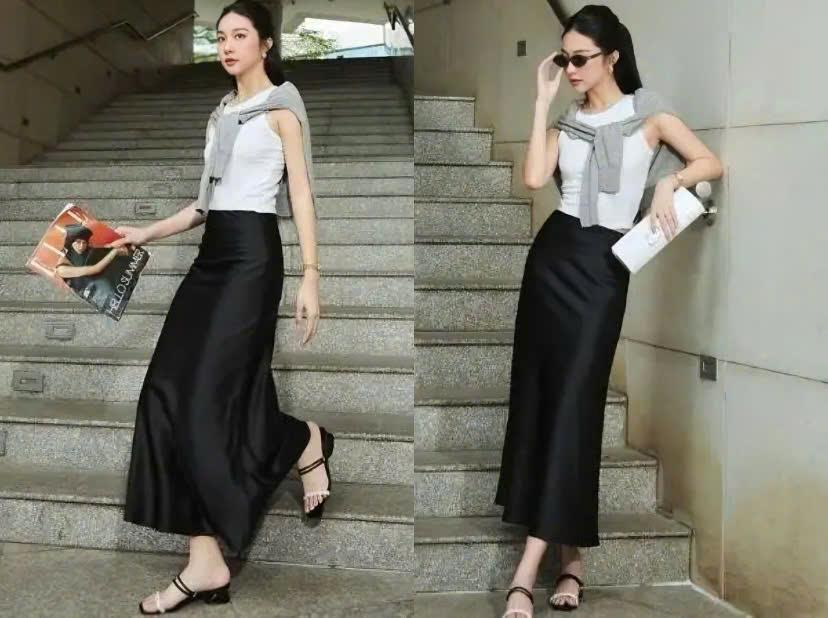 Phối đồ đi chơi mùa hè Váy midi và sandal cao gót