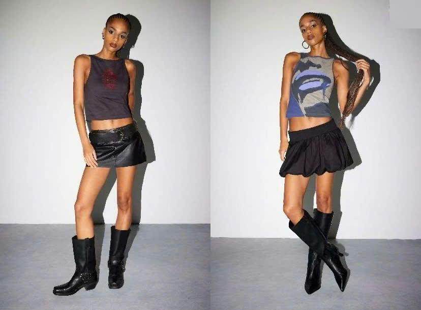 Phối đồ đi chơi mùa hè  Áo tank top và chân váy ngắn