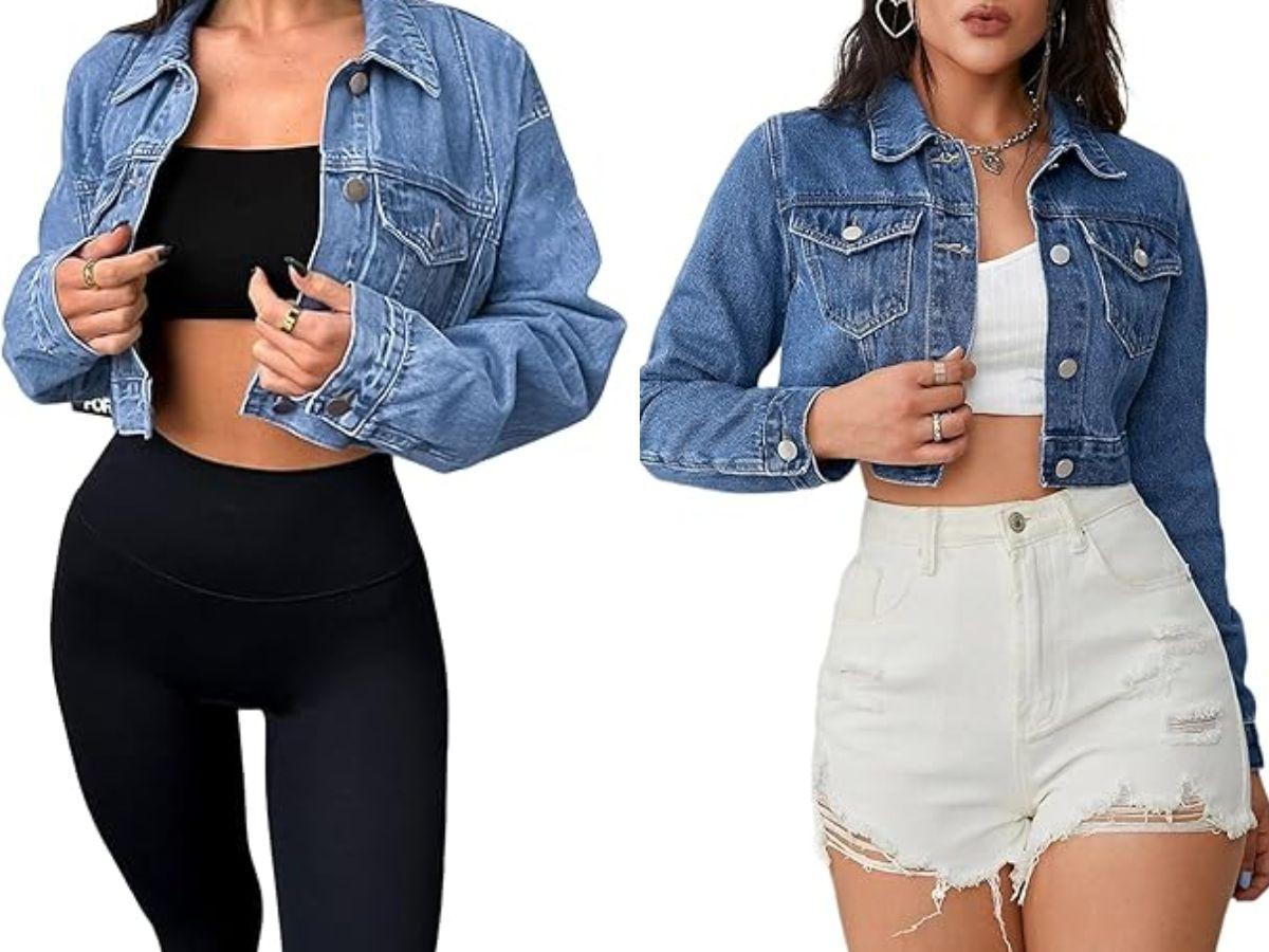Bra và Áo khoác Denim/Biker