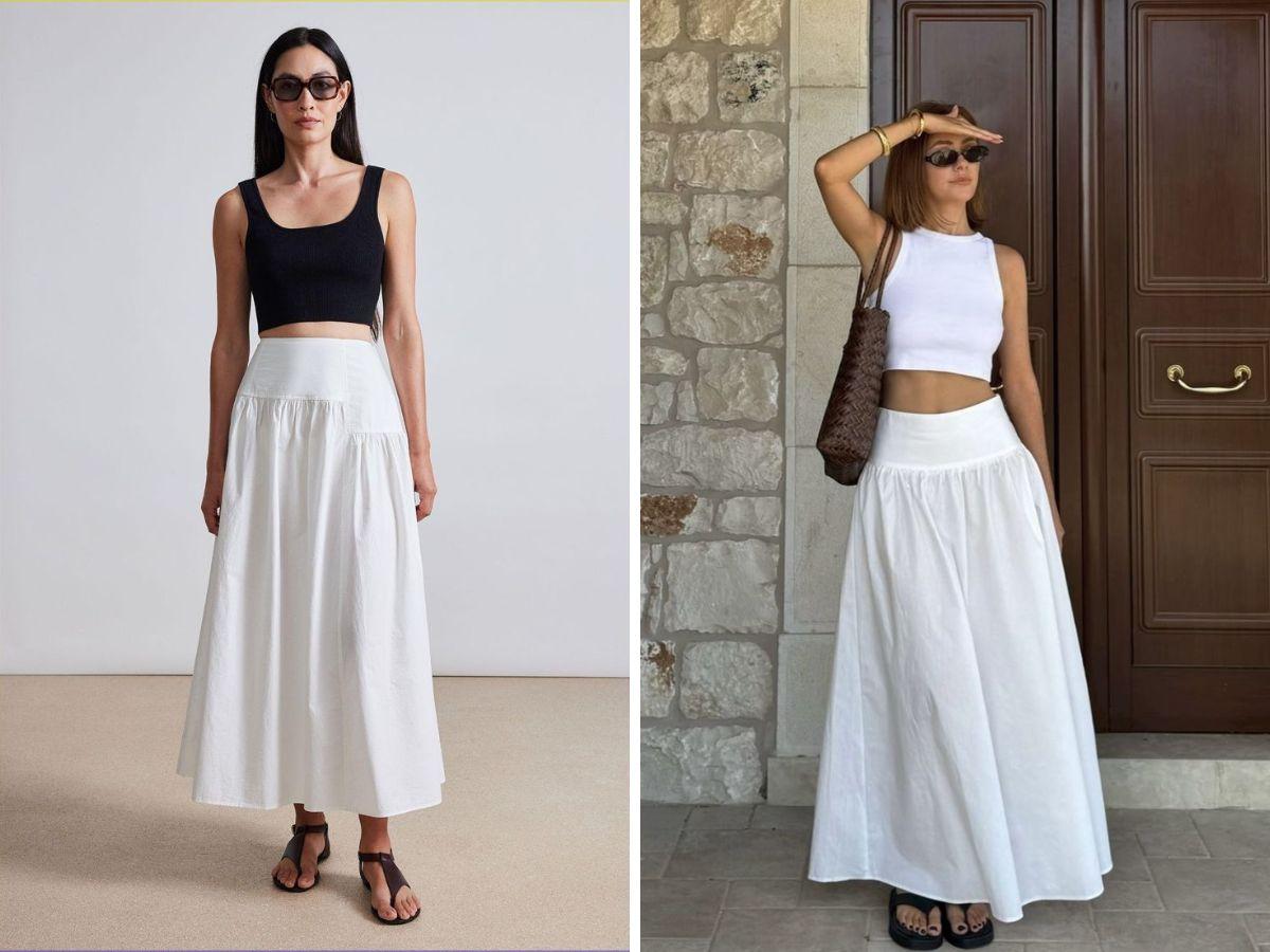 Bra và Chân váy midi