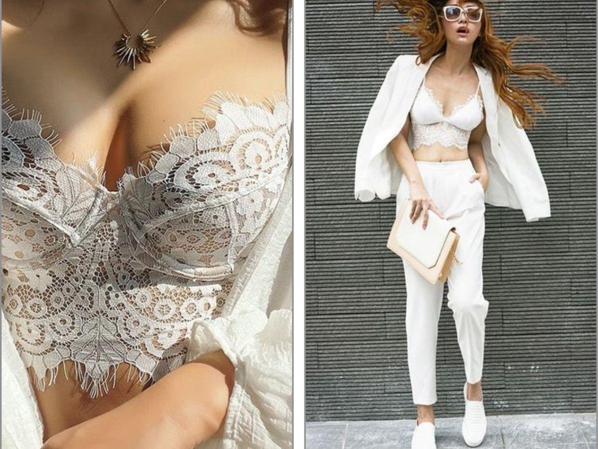 Phối với dây chuyền và túi xách để trông thời trang hơn