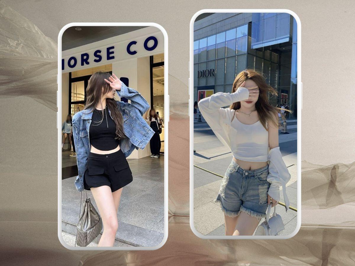 Outfit dạo phố với bra thể thao