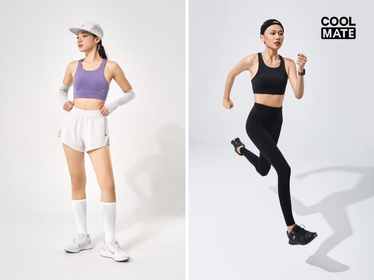Phối áo bra thể thao với quần short hoặc legging để luôn thoải mái