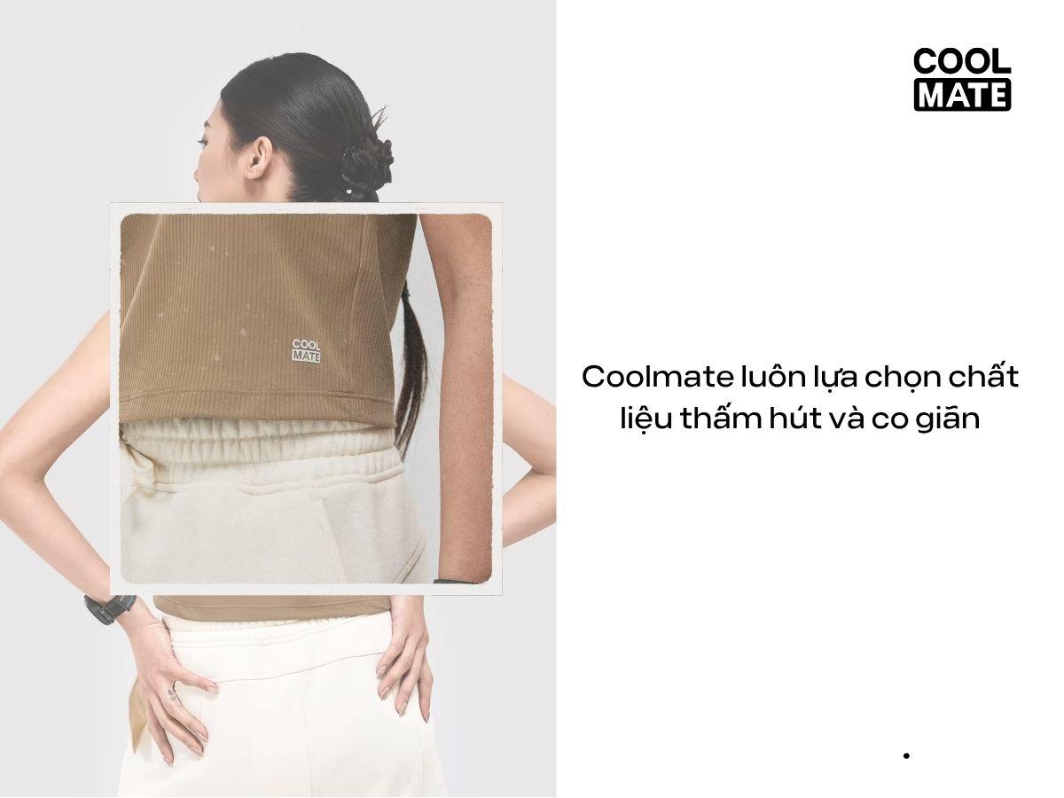 Coolmate luôn lựa chọn chất liệu thấm hút và co giãn