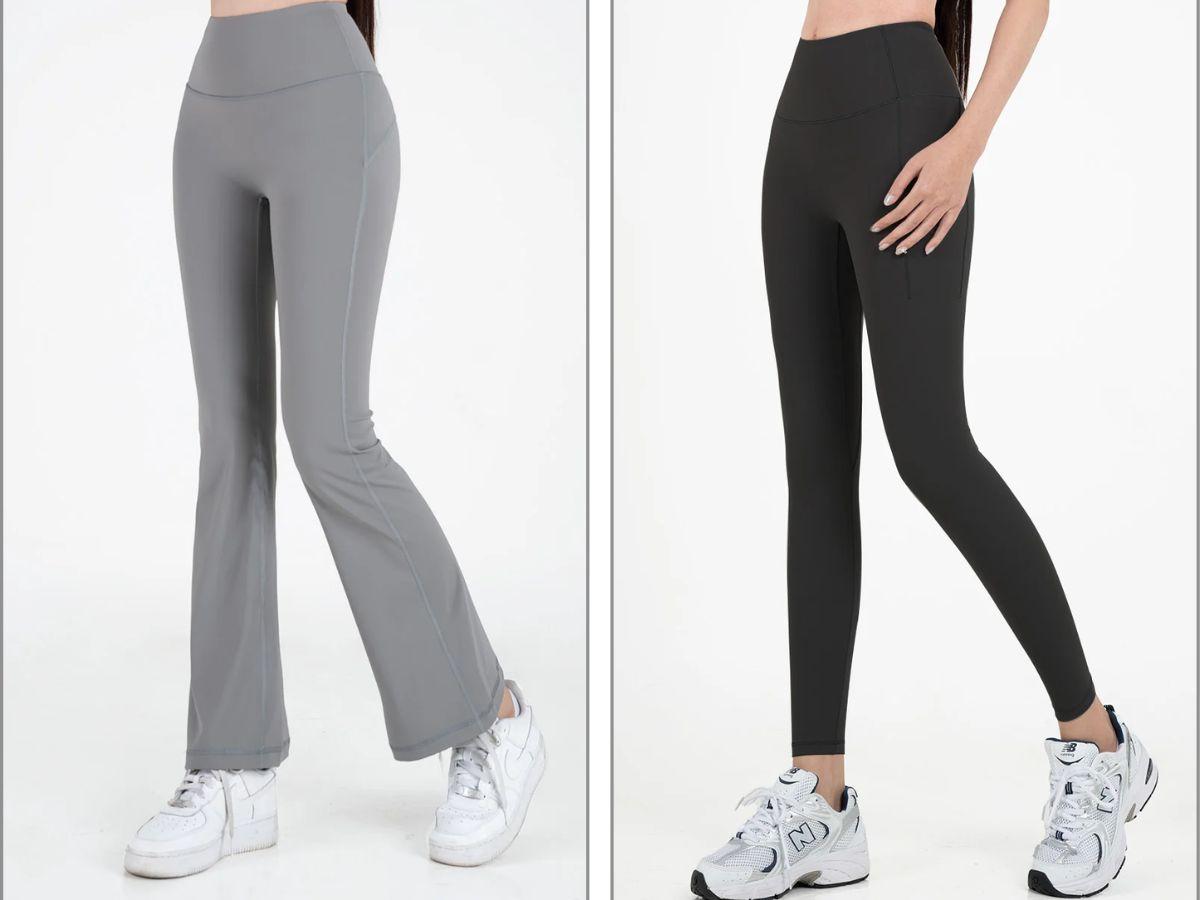 Kiểu quần Legging ống loe nhẹ và Legging cạp cao