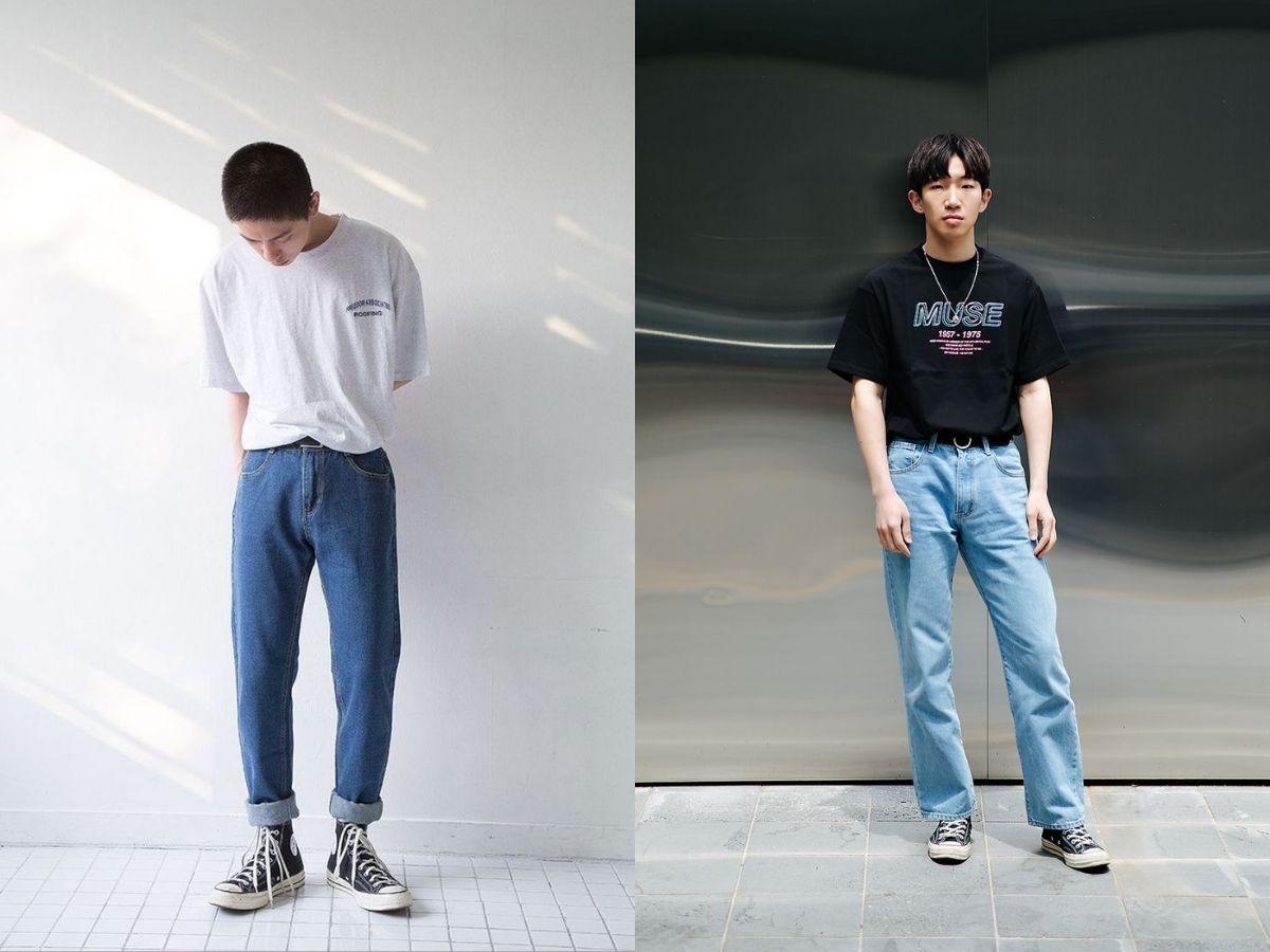 Lưu ý tỉ lệ cơ thể khi phối quần jean và giày Converse