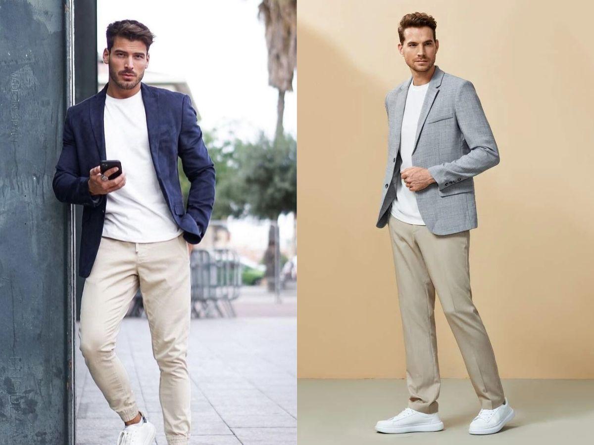 Phong cách Smart Casual lịch lãm và thoải mái với áo thun trắng và blazer