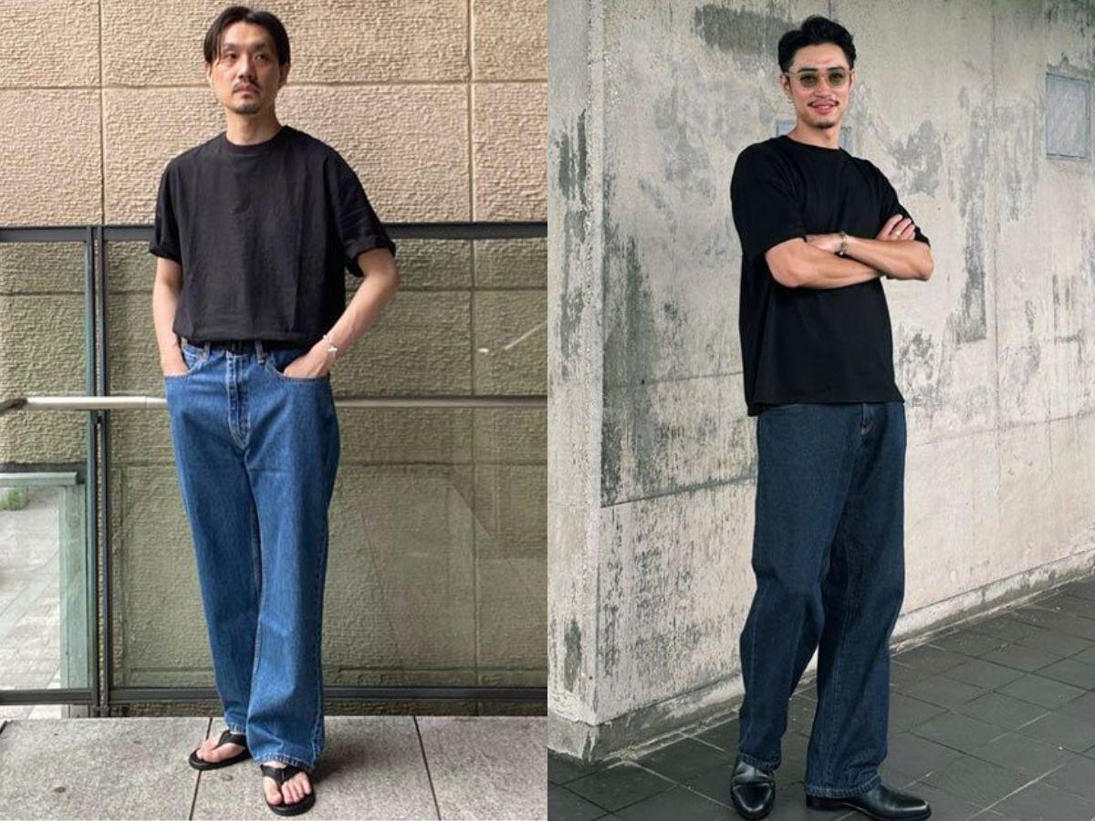 Phối quần jeans và áo thun đơn giản 