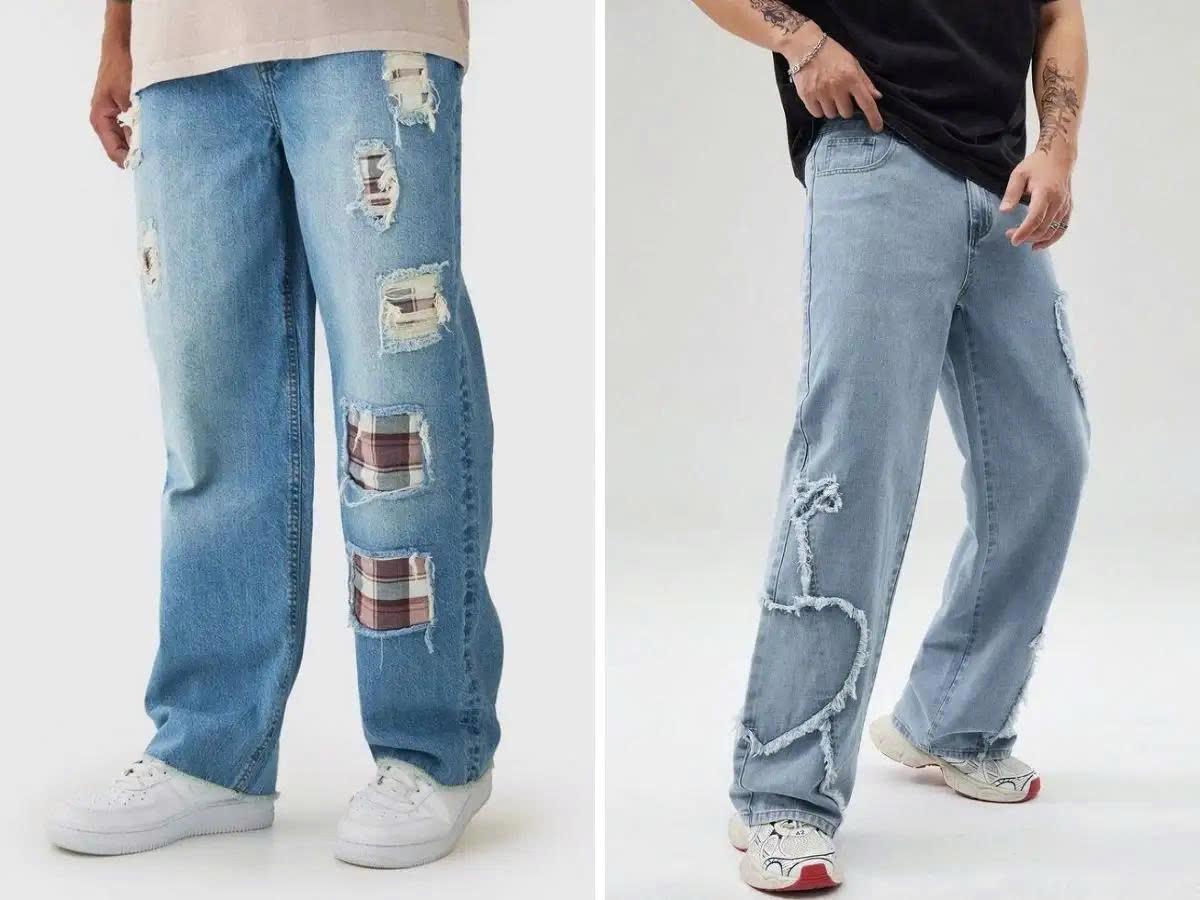 Patched jeans sẽ là lựa chọn hoàn hảo cho những chàng thích phá cách 