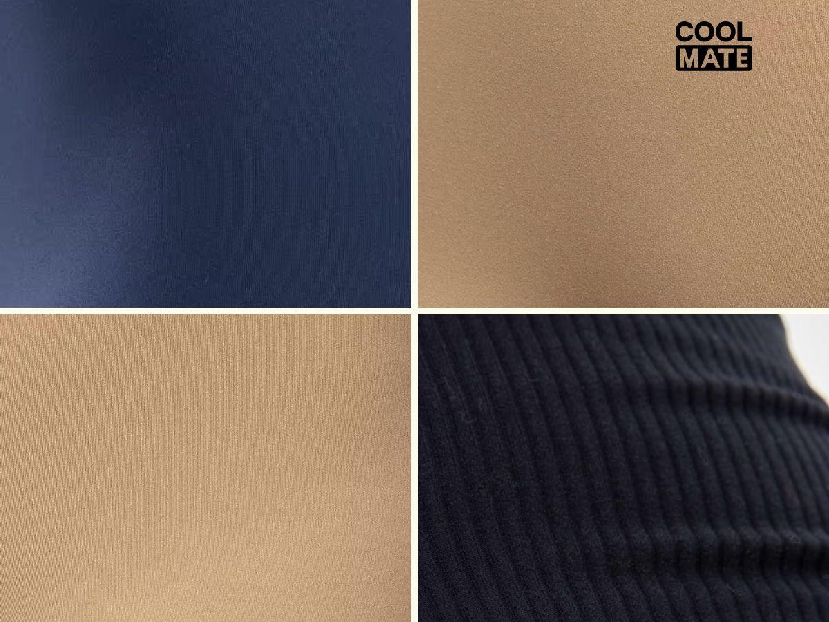 Quần legging Coolmate cho người béo đều được lựa chọn chất liệu co giãn và thoải mái