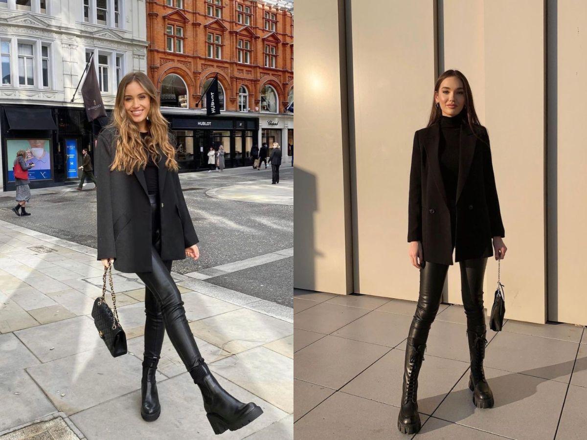 Legging da (hoặc giả da) là item hoàn hảo cho những buổi tiệc tùng