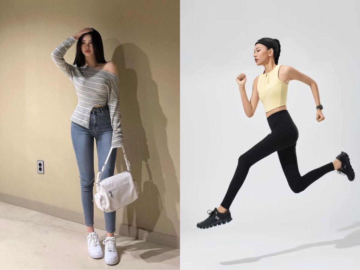 Quần legging được thiết phù hợp với các hoạt động thể thao hơn quần skinny