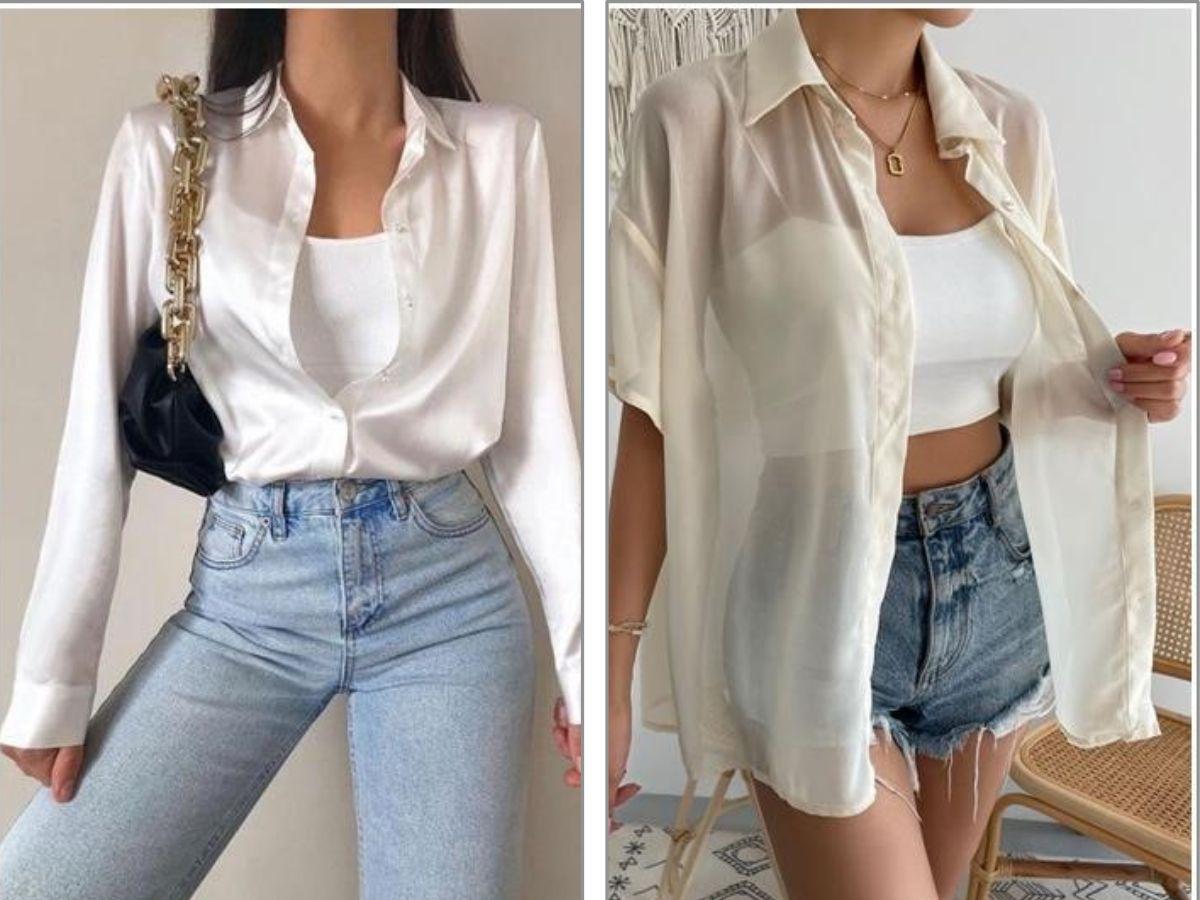 Phối với áo sơ mi theo phong cách phóng khoáng