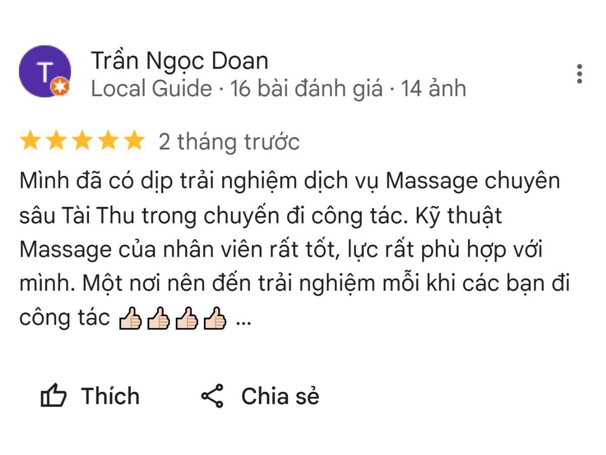 Đánh giá của khách hàng khi trải nghiệm dịch vụ tại Sen Tài Thu