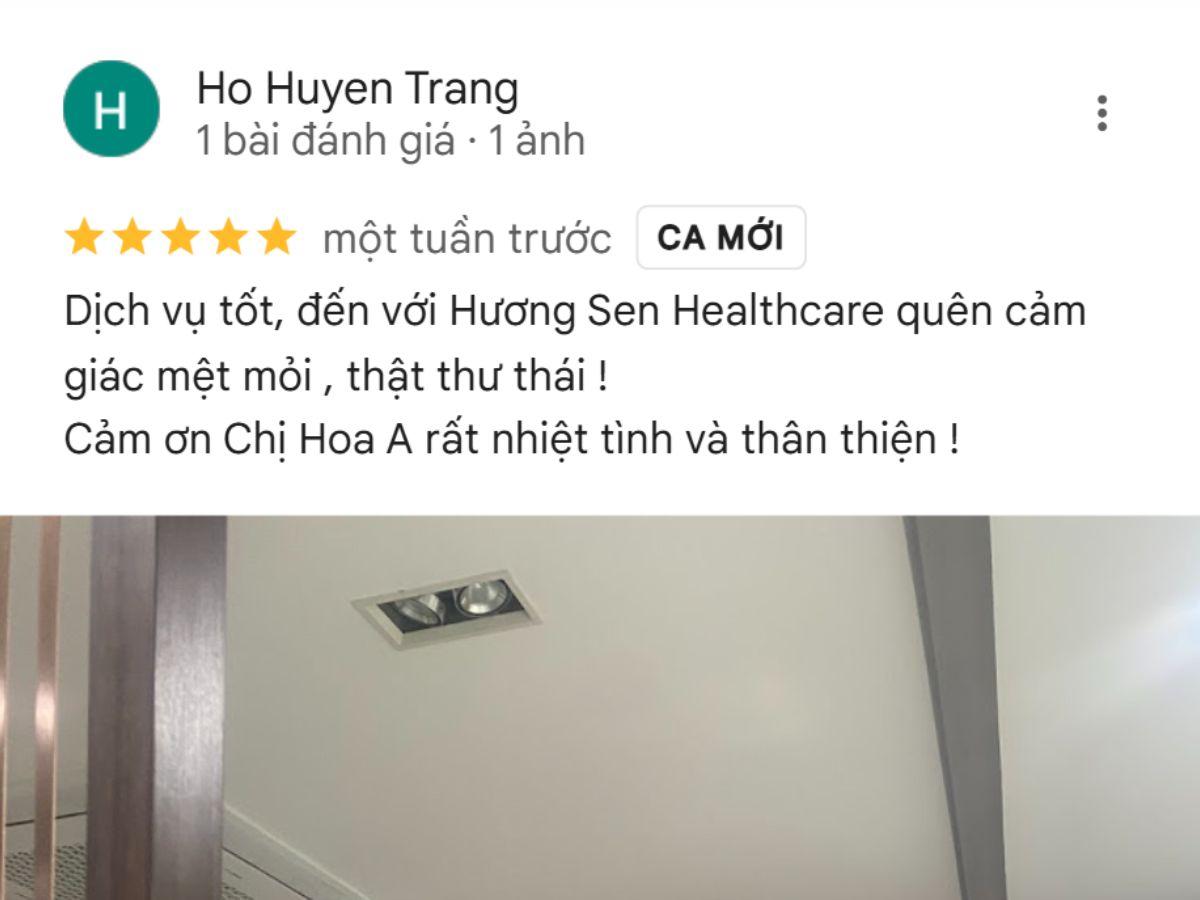 Đánh giá của khách hàng khi trải nghiệm dịch vụ tại Hương Sen