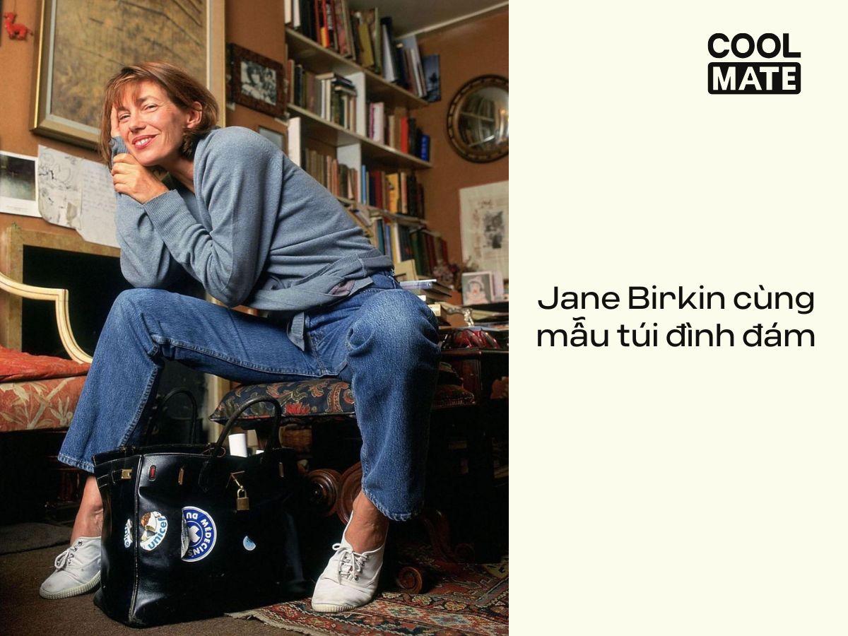 Jane Birkin cùng mẫu túi đình đám