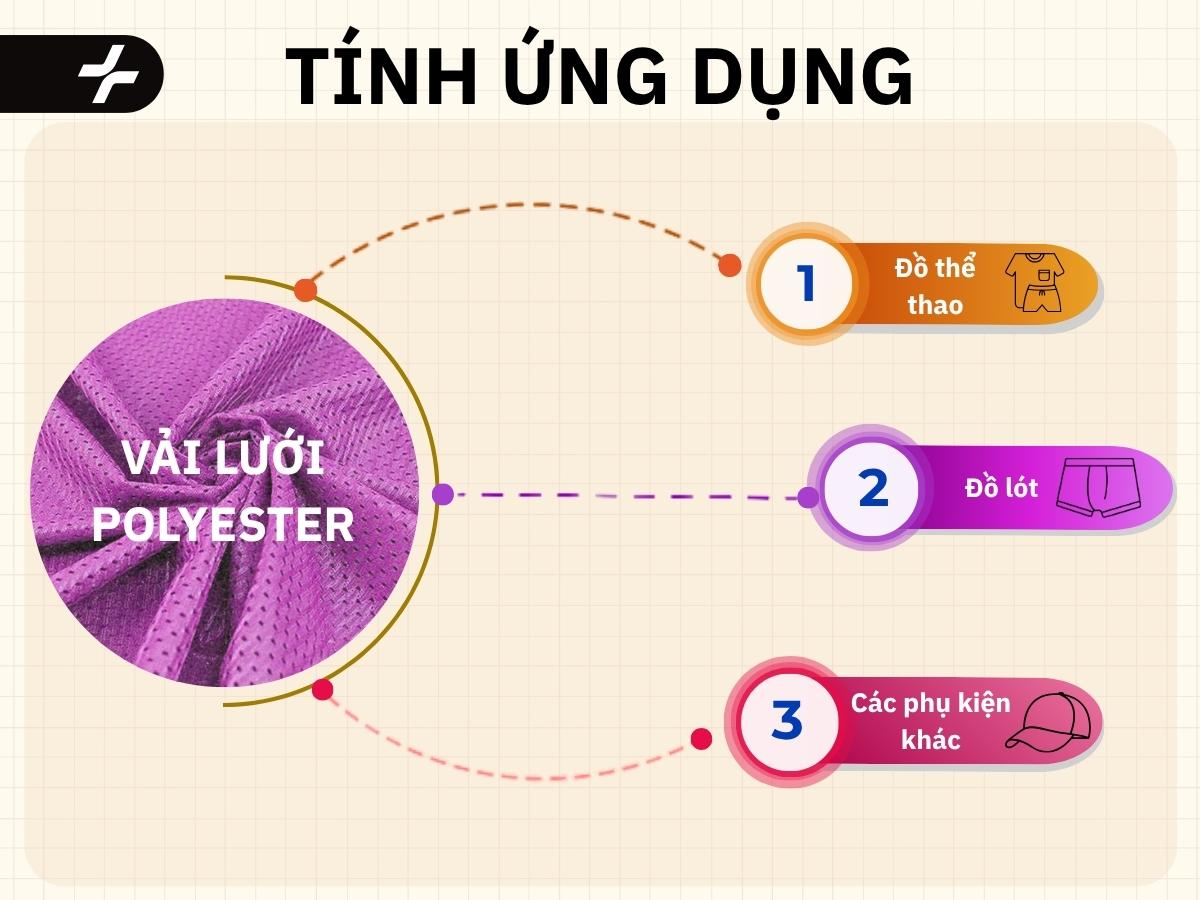 ứng dụng của vải lưới polyester