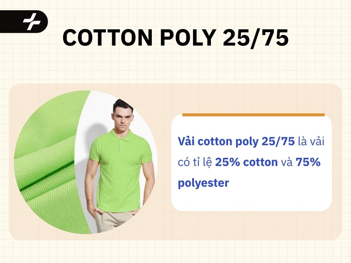 vải cotton poly 25/75