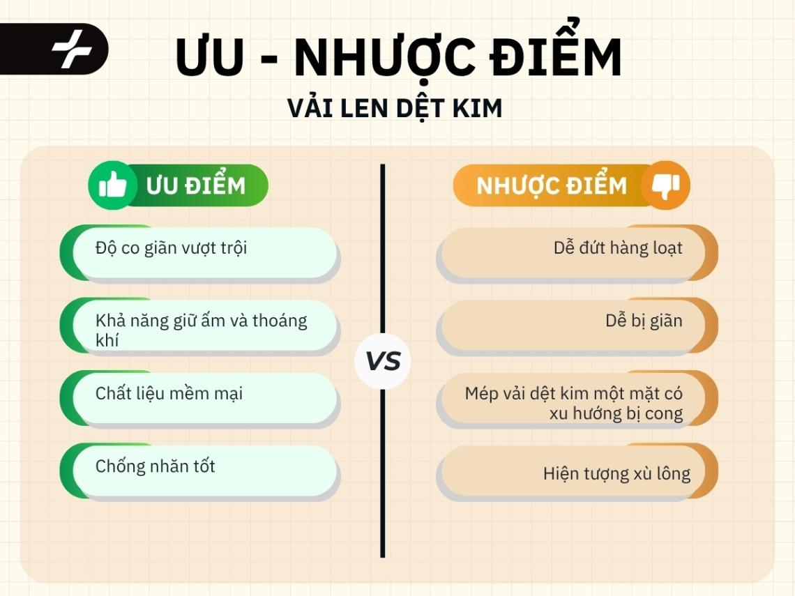 ưu nhược điểm của vải len dệt kim