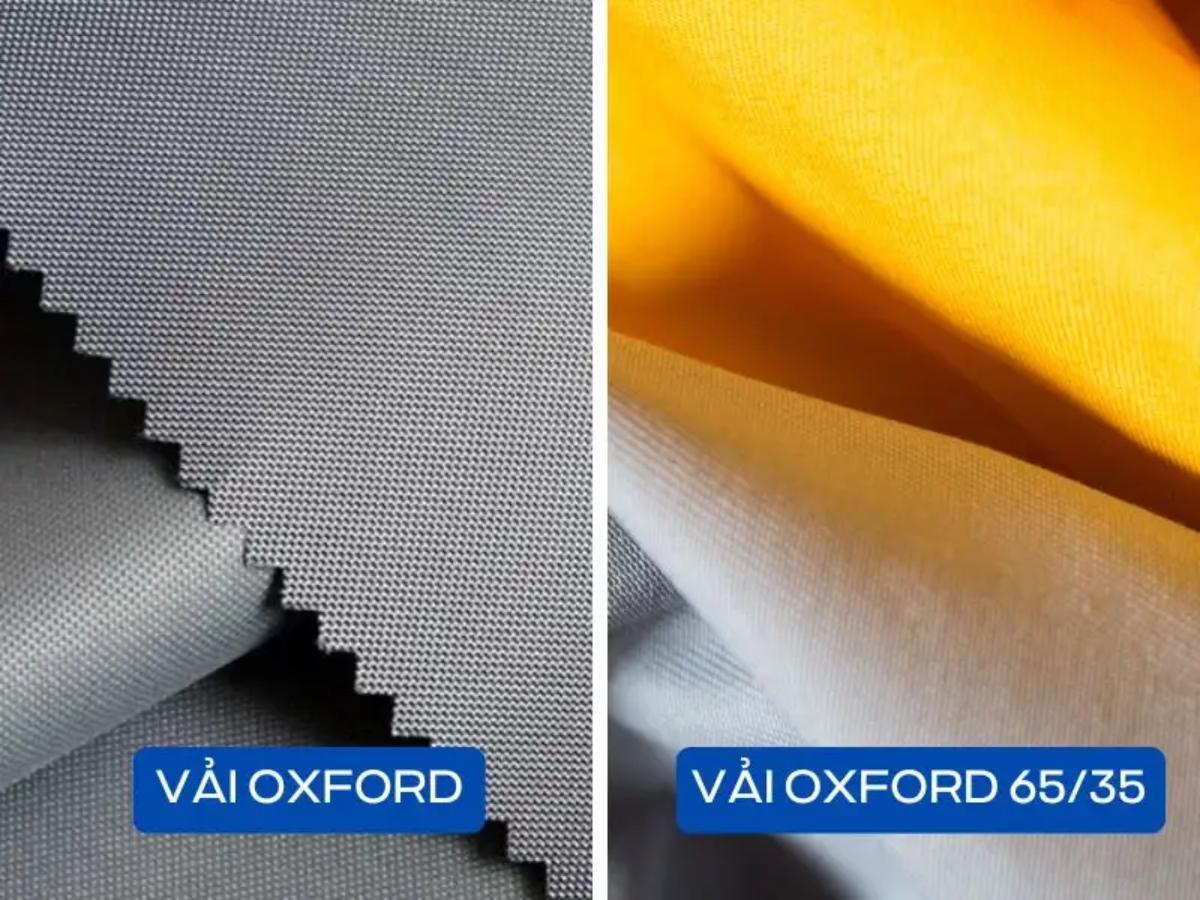 Vải Oxford 65/35 có khả năng chống thấm nước và độ bền tốt