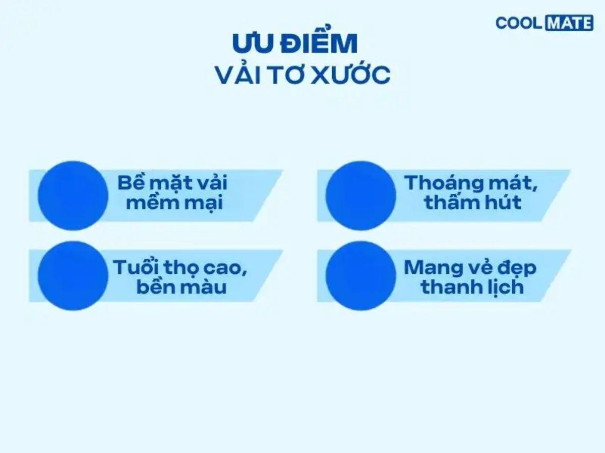  Vải tơ xước sở hữu vô vàn ưu điểm nổi bật nhờ sản xuất từ sợi tự nhiên