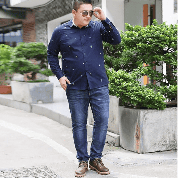 Người mập nên mặc áo sơ mi phối với quần tây dài
