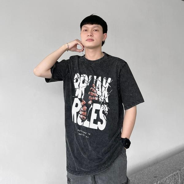 Áo oversize nam local brand - Break the Rules của UNTIMAD