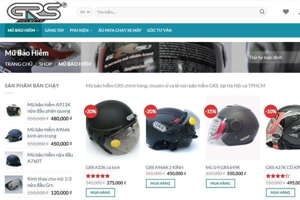 Đại l&yacute; mũ bảo hiểm ch&iacute;nh h&atilde;ng tại H&agrave; Nội &ndash; GRS