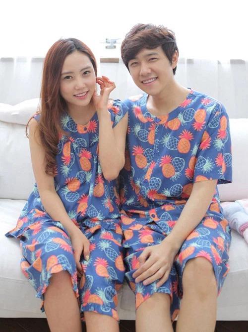 Đồ ngủ đôi họa tiết hoa quả
