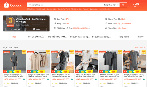 Shop đồ ngủ nam Thyear
