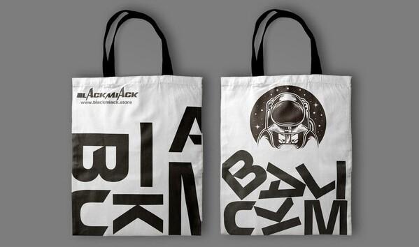 Túi tote BlackMiack in logo thương hiệu