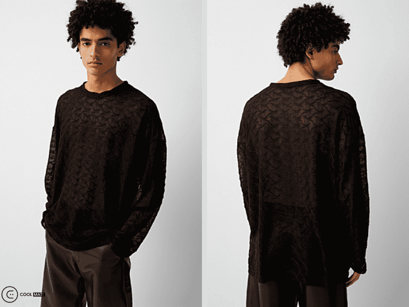 Áo thun lưới nam Sheer waves T-shirt của Simons