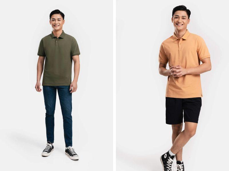 Chọn polo Pique cotton USA kêt hợp cùng short hoặc jean