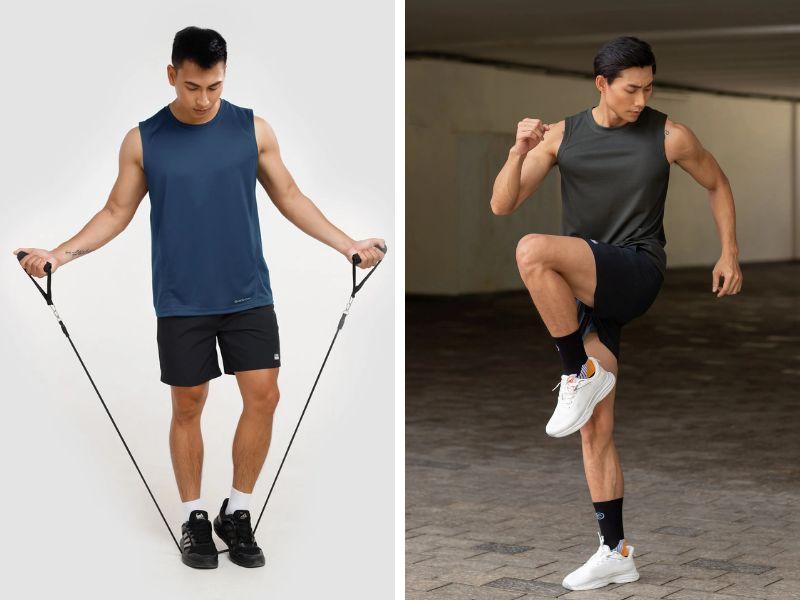 Mọi hoạt động thể thao trở nên thoải mái hơn nhờ áo sát nách Dri Breathe và quần short