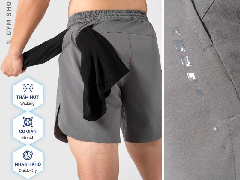 Quần short tập gym nam Gym 7'' Power