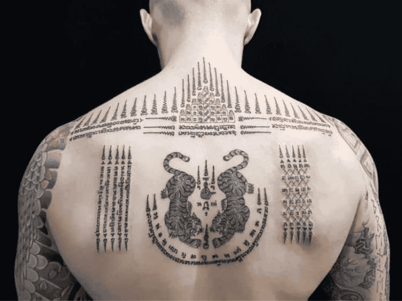Sak Yant - Hình xăm hổ theo cặp tại Thái Lan