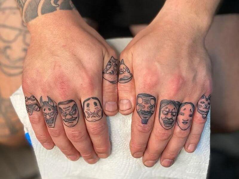 Hình xăm mặt quỷ độc đáo