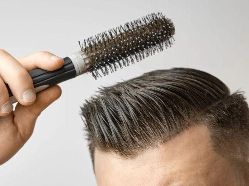 Lược tròn tạo kiểu tóc nam