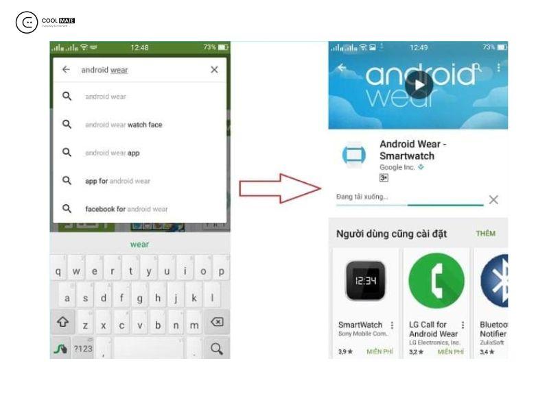 Cài đặt ứng dụng Android Wear trên điện thoại