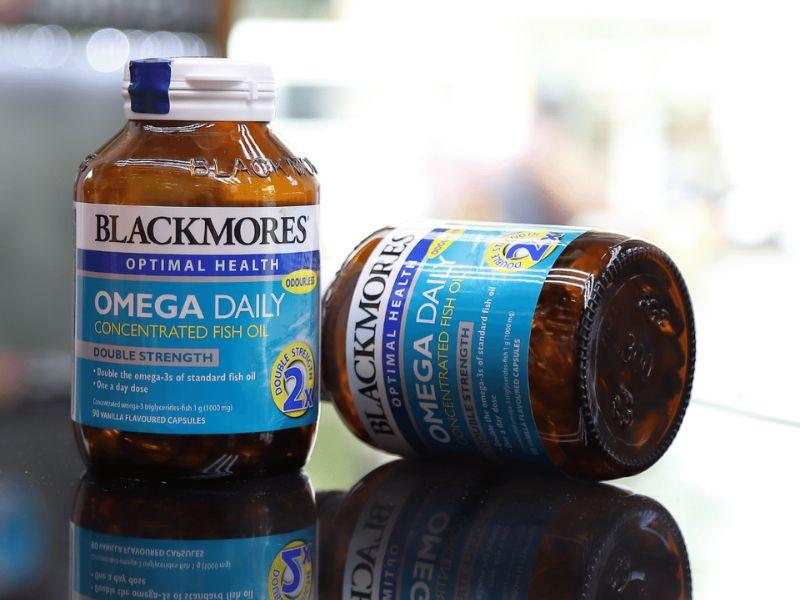 Blackmores Omega Daily Concentrated Fish Oil: Hàm lượng cao, ngăn ngừa lão hóa, hỗ trợ phát triển trí não.