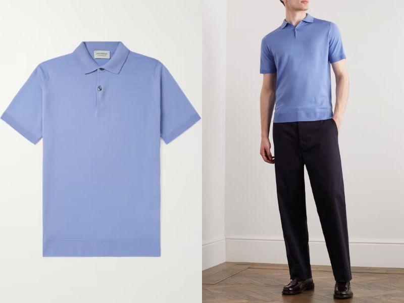 cách phối áo len cổ polo nam giới 